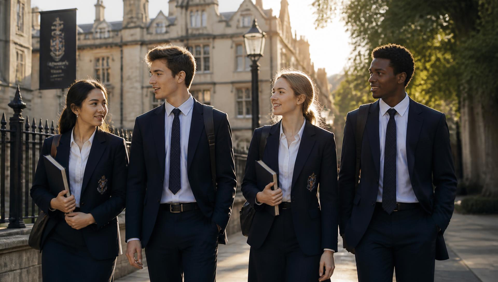 International university representatives meeting students on campus